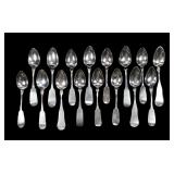 16- Coin silver spoons, some local silversmiths,
