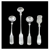 Lot, four pieces of coin silver, .975 T.oz. tw