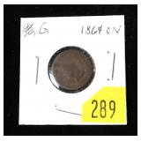 1864 Copper nickel Indian Head cent