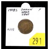 1908-S Indian Head cent semi-key date