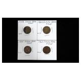 4- Indian Head cents: 1859-1865 -x4 cents