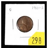 1921-S Lincoln cent