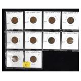 10- 1909 Lincoln cents -x10 cents