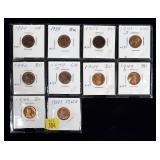 10-BU Lincoln cents: 1934-1955-S -x10 cents