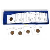 Lot, early wheat cents: 1910-1930, 24 pcs.