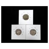 Lot, 3 Buffalo nickels: 1914, 1915-D, 1916-D