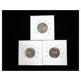 Lot, 3 Buffalo nickels: 1913, 1916-D, 1917-D