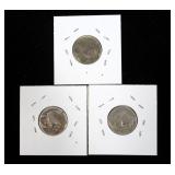 Lot, 3 Buffalo nickels: 1917, 1920-S, 1923-S
