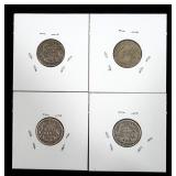 4- Barber dimes: 1902-), 1902-S, 1903-O, 1904
