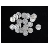 20- Mercury dimes, 90% silver -x20 dimes