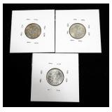 3- BU Roosevelt dimes: 1946, 1960-D, 1962-D -x3