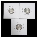 3- BU Roosevelt dimes: 1963-D, 1964, 1964-D-x3