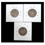 3- Barber quarters: 1897, 2- 1902-O -x3 quarters