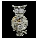 Owl watch works ring, size 7 adjustable