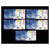 5- 1999 U.S. Mint sets  -x5 sets