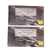 2- 1996 U.S. Mint sets  -x2 sets