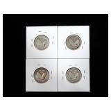 4- Standing Liberty quarters, mixed dates