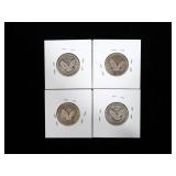 4- Standing Liberty quarters, mixed dates
