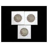3- Walking Liberty half dollars: 1936, 1936, 1937