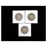 3- Walking Liberty half dollars: 1943. 1943-D