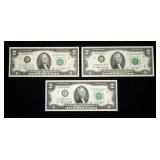 3- $2 U.S. notes, series of 1976