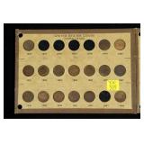 30- Partial set of Indian Head cents 1874-1908