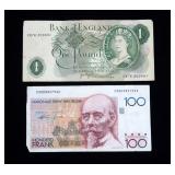 Lot, world currency, 2 pcs.