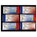 6- 2001 U.S. Mint sets  -x6 sets