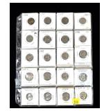 Partial set of Jefferson nickels 1938-1994.