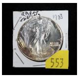 1988 American Silver Eagle, .999 Silver