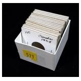 Lot, Canadian large and small cents, 17 pc.