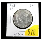 1937 German 5-mark coin