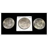 3- 1965 British Churchill coins  -x3 coins