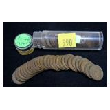 Roll of mixed date Canadian cents, 50 pcs.