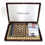 Lot, coin supplies and storage box