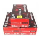 3- Boxes of .357 Mag. 158-graiin JSP cartridges,