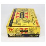 Box of .308 WIN 150-grain Power-Point cartridges,