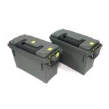 2- Plastic ammunition/field boxes, -x2 boxes 2- Plastic ammunition/field boxes, -x2 boxes