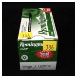Box of 100 9mm Luger 115-grain FMJ cartridges, Box of 100 9mm Luger 115-grain FMJ cartridges,