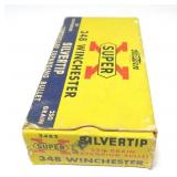 Vintage box of .348 WIN. 250-grain cartridges, 20