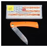 Case XX orange Sod Buster Jr.  folding knife,
