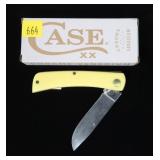 Case XX yellow synthetic folding knife,