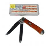Case chestnut bone smooth trapper 2-blade