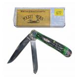 Case Bermuda green bone peach seed jig