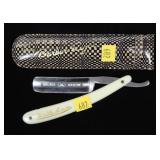 Double Arrow No. 200 straight razor with case