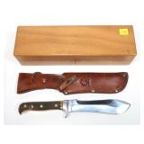 Puma White Hunter No. 6384 Knife with leather