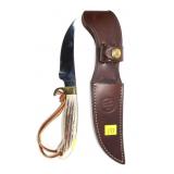 Olsen, OK knife with leather sheath, 9 1/4"