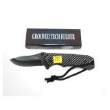 Rite Edge folding knife with clip, lanyard and box