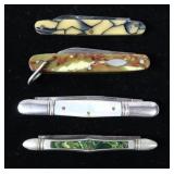Lot, 4 vintage small folding knives