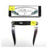 North Woods Knives Muskrat green jig bone